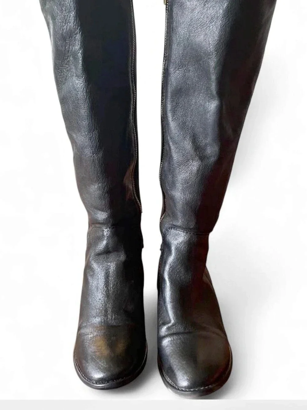 Steven Madden Over-the-Knee Leather Boots Black US 6.5